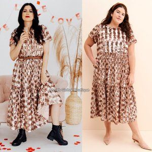 NWT ANTHROPOLOGIE Bernadette Sequined Midi Dress